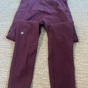 Lululemon Maroon Leggings
